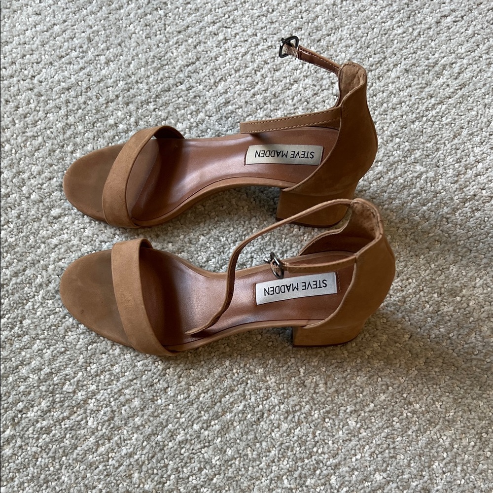 Steve Madden Brown Block Heel Sandals